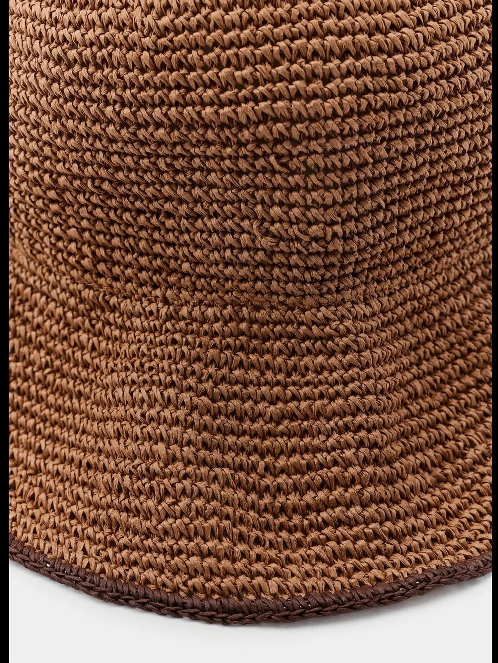 Zara contrast trim Braided bucket hat